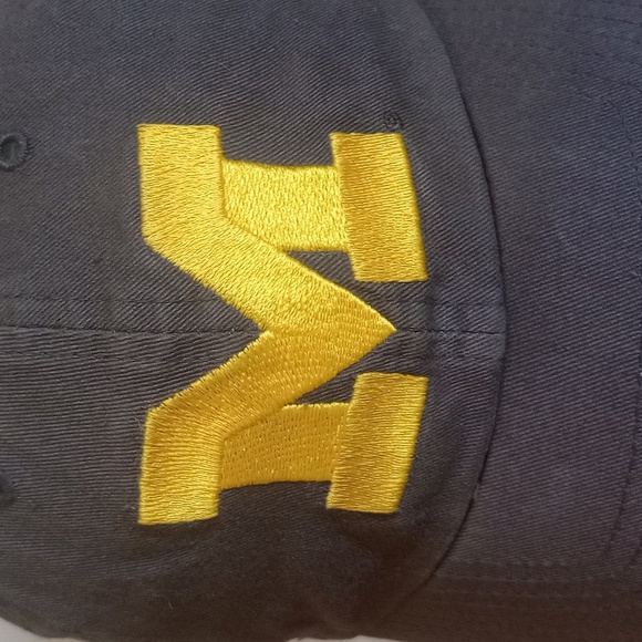 Michigan Wolverines Hat Cap Strap Back Adjustable Lithotype Logo Mens Sports - Picture 3 of 10